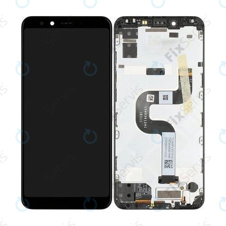 Xiaomi Mi A2 - LCD Displej + Dotykové Sklo + Rám (Black) - 5606100530B6 Genuine Service Pack