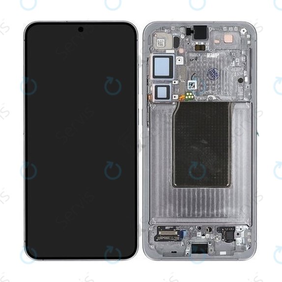 Samsung Galaxy S25 Plus - LCD Displej + Dotykové Sklo + Rám (Silver Shadow) OLED