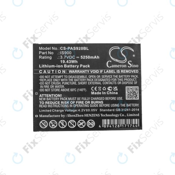 Batéria pre Pax A920, A920c, 5250mAh, Li-Ion, 3.7V, IS900, HQ