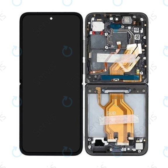 Xiaomi Mix Flip 2405CPX3DC - LCD Displej + Dotykové Sklo + Rám (Black) - 560002000N800 Genuine Service Pack