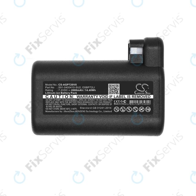 AEG RX-series, Electrolux E, P-series - Batéria S91-0400410-SU2, OSBP72LI, OSBP72LI25 Li-Ion 7.2V 2000mAh HQ