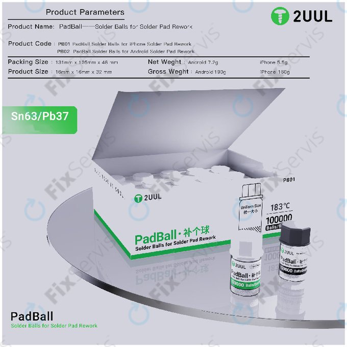 Spájkovacie guľôčky pre Android, 2UUL PB02