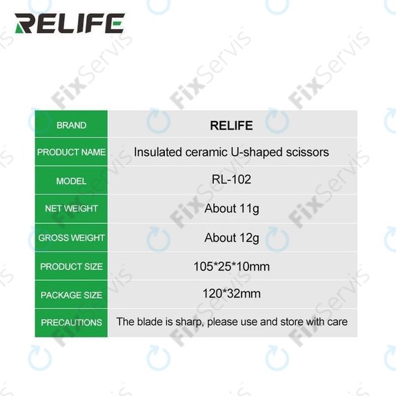 Relife RL-102 - Izolované Keramické Nožnice