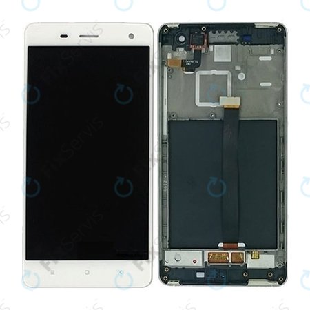 Xiaomi Mi 4 - LCD Displej + Dotykové Sklo + Rám (White) TFT