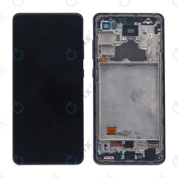 Samsung Galaxy A72 A725F, A726B - LCD Displej + Dotykové Sklo + Rám (Awesome Black) TFT