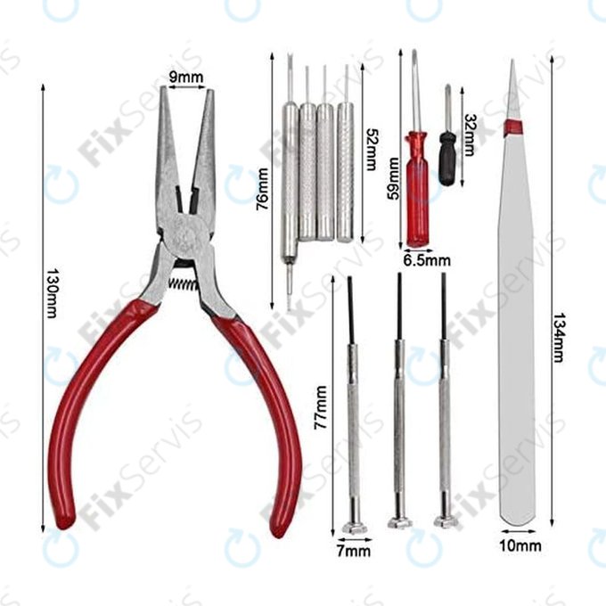 Sada hodinárskych nástrojov na opravu hodiniek - 16ks