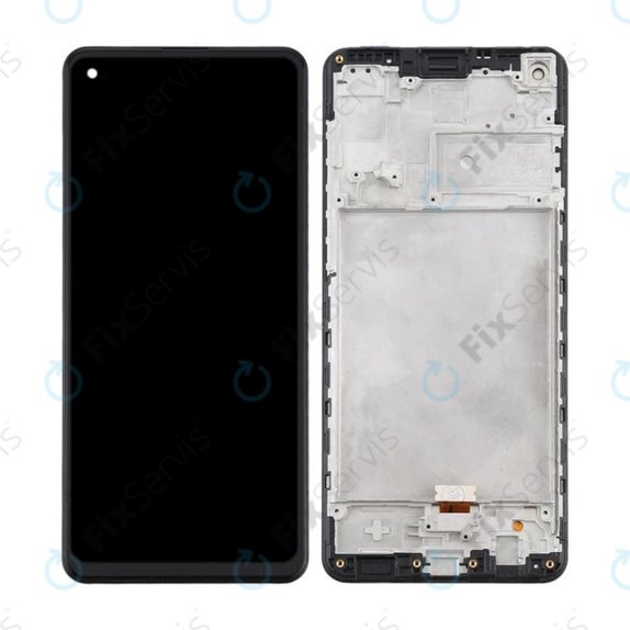 Samsung Galaxy A21s A217F - LCD Displej + Dotykové Sklo + Rám (Black) TFT