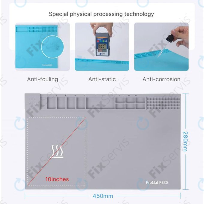 Refox ProMat RS30 - Tepelná Podložka pre Demontáž LCD Displejov - 45 x 28cm
