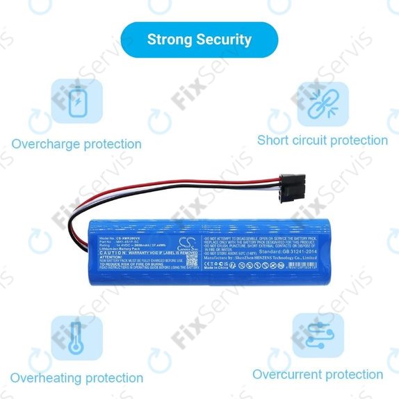 Xiaomi Mi Robot Vacuum Mop Pro (P), 2 (Mijia 2C), Viomi V2 Pro, Proscenic LDS M7 - Batéria STYJ02YM, MH1-4S1P-SC Li-Ion 14.4V 2600mAh HQ
