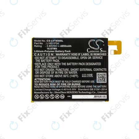 Batéria pre Lenovo Tab 4, Lenovo TB850, 4850mAh, Li-Pol, 3.85V, L16D1P34, HQ