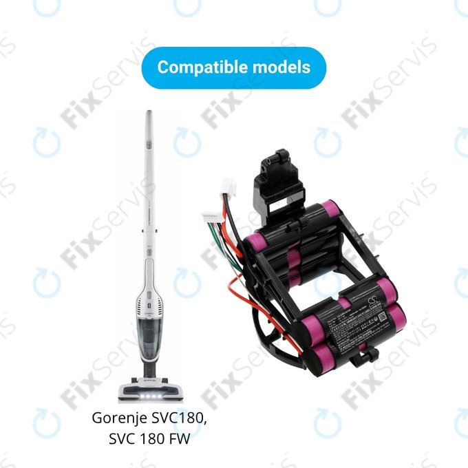 Gorenje SVC-series - Batéria 861789 Li-Ion 18.0V 3000mAh HQ