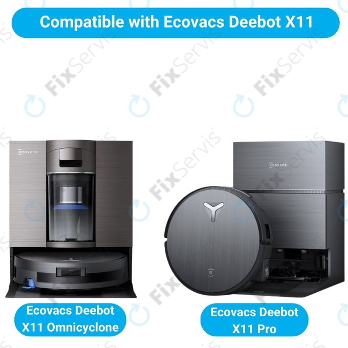 Sada náhradných dielov pre Ecovacs Deebot X11 Pro, X11 (1x Hlavná kefa, 2x Filter, 2x Bočná kefa)