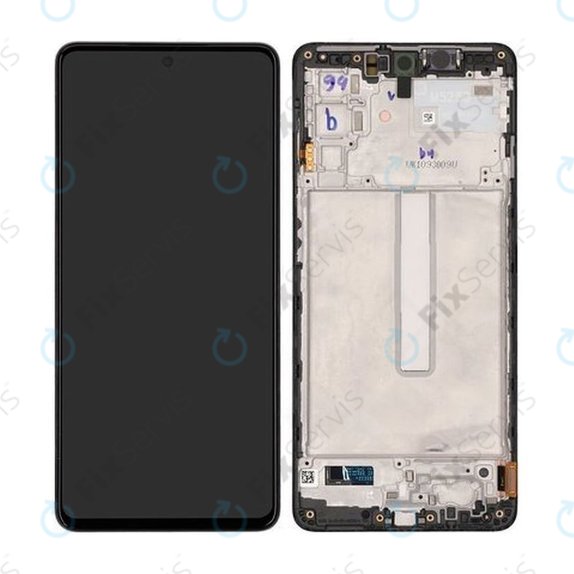 Samsung Galaxy M52 5G M526B - LCD Displej + Dotykové sklo + Rám (Black) - GH82-27091A, GH82-27094A Genuine Service Pack