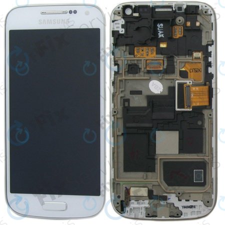 Samsung Galaxy S4 Mini i9195 - LCD Displej + Dotykové Sklo + Rám (White Frost) - GH97-14766B Genuine Service Pack