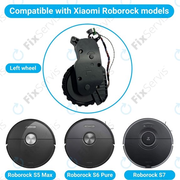 Xiaomi Roborock S5 Max, S6 Pure, S7 - Koleso s Motorom (Ľavé) (Čierne)