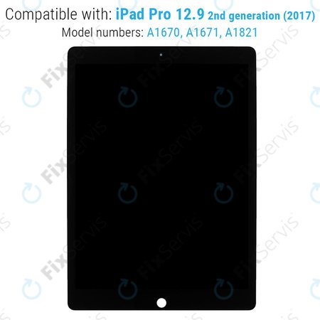 Apple iPad Pro 12.9 (2nd Gen 2017) - LCD Displej + Dotykové Sklo + IC Modul (Black) Refurbished