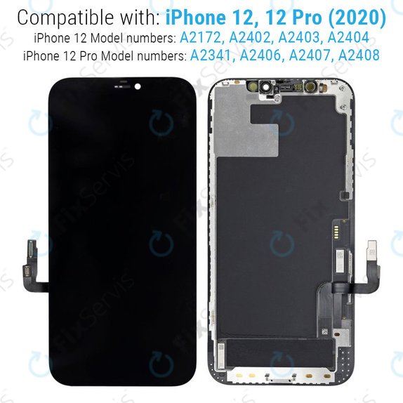 Displej pre iPhone 12, 12 Pro, Dotykové sklo s rámom, Refurbished