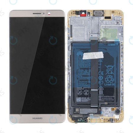 Huawei Mate 9 - LCD Displej + Dotykové Sklo + Rám + Batéria (Champagne Gold) - 02350YXL Genuine Service Pack