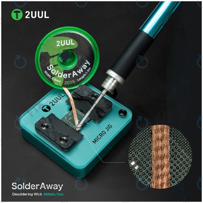 Odsávací knôt Solder Vampire, 2UUL DW11, 10ks/box