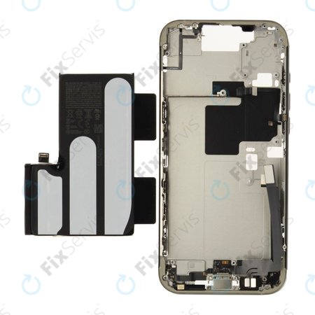 Stredný Rám s Batériou pre iPhone 16 Pro Max | White Titanium | ZD076-00694 | Genuine Apple