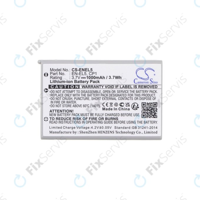 Nikon Coolpix, Coolpix AW, Coolpix P, Coolpix S, KlickTel Navigator K5 - Batéria EN-EL5 Li-Ion 1000mAh HQ