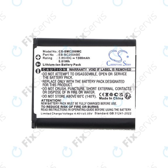 Batéria pre Samsung Gear 360, 1300mAh, Li-Ion, 3.85V, EB-BC200ABE, HQ
