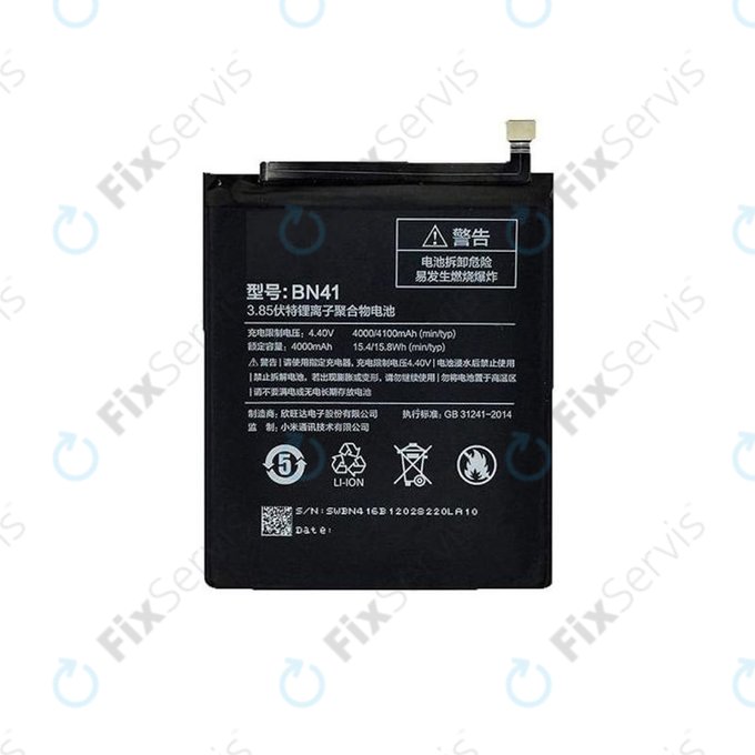 Xiaomi Redmi Note 4 MTK - Batéria BN41 4100mAh