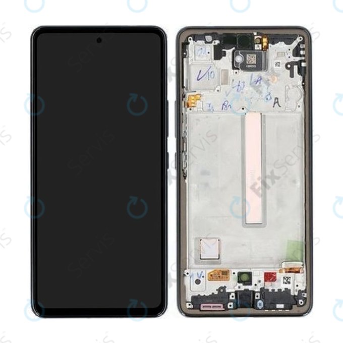 Samsung Galaxy A53 5G A536B - LCD Displej + Dotykové Sklo + Rám (Awesome Black) - GH82-28024A, GH82-28025A Genuine Service Pack