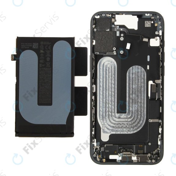 Stredný Rám s Batériou pre iPhone 16 Plus | Black | ZD076-00684 | Genuine Apple