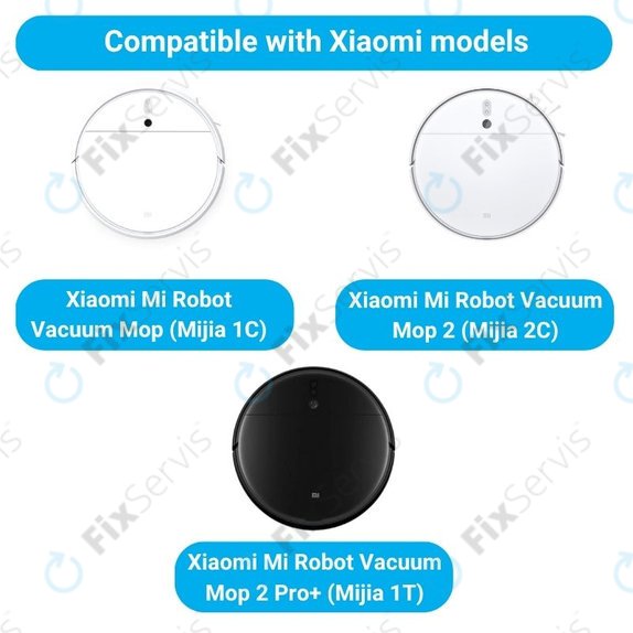 Sada náhradných dielov pre Xiaomi Viomi V2, V2 Pro, V3, SE, Mi Robot Vacuum Mop Pro (P), 2S (2x Hlavná kefa, 4x Filter, 4x Bočná kefa)