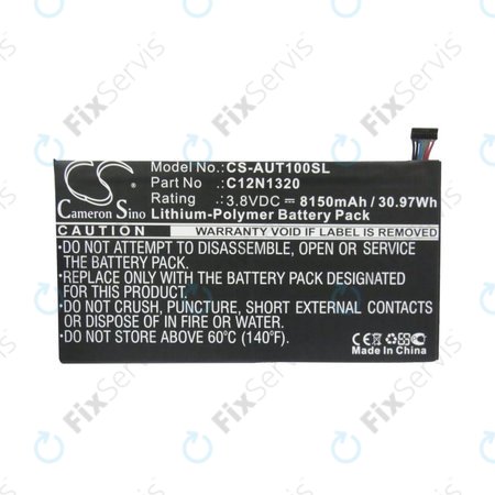 Batéria pre Asus Transformer Book T100, 8150mAh, Li-Pol, 3.8V, C12N1320, HQ