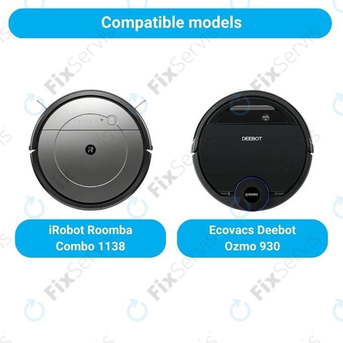 Sada náhradných dielov pre iRobot Roomba Combo 1138, Ecovacs Deebot Ozmo 930 (2x Hlavné kefy, 4x Filtre, 4 páry Bočných kief, 4x Mopovacie utierky)