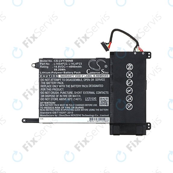 Batéria pre Lenovo Eraser Y700, IdeaPad Y700, 4000mAh, Li-Pol, 14.8V, L14S4P22, HQ