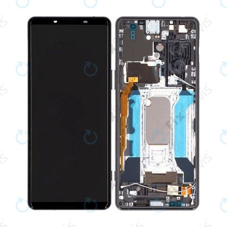Sony Xperia 5 III - LCD Displej + Dotykové Sklo + Rám (Black) - A5033714A Genuine Service Pack
