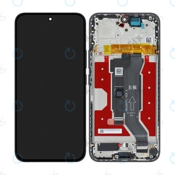 Honor 400 - LCD Displej + Dotykové Sklo + Rám (Midnight Black) - 0235APNR Genuine Service Pack