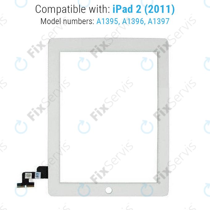Apple iPad 2 - Dotykové Sklo (White)