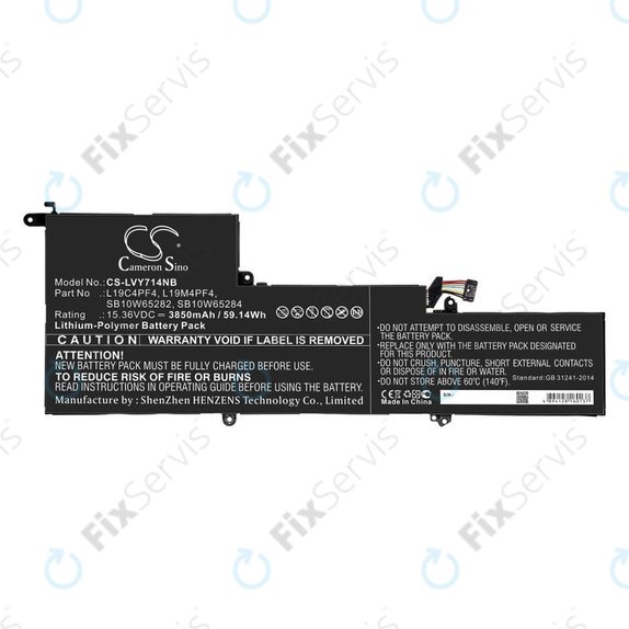 Batéria pre Lenovo Yoga Slim 7, 14s, 3850mAh, Li-Pol, 15.36V, L19C4PF4, HQ