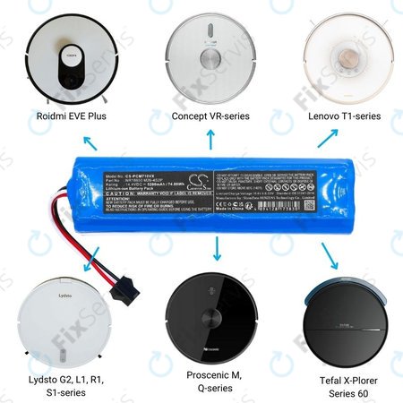 Xiaomi Roidmi EVE Plus, Viomi, Lydsto, Proscenic, Tefal - Batéria NR18650 M26-4S2P, SUN-INTE-181, H18650CH-4S2P Li-Ion 14.4V 5200mAh HQ