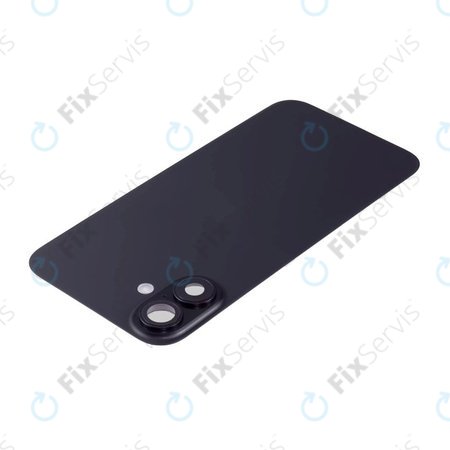 Apple iPhone 16 - Sklo Zadného Housingu + Sklíčko Kamery + Kovový Pliešok + Magsafe Magnet (Black)