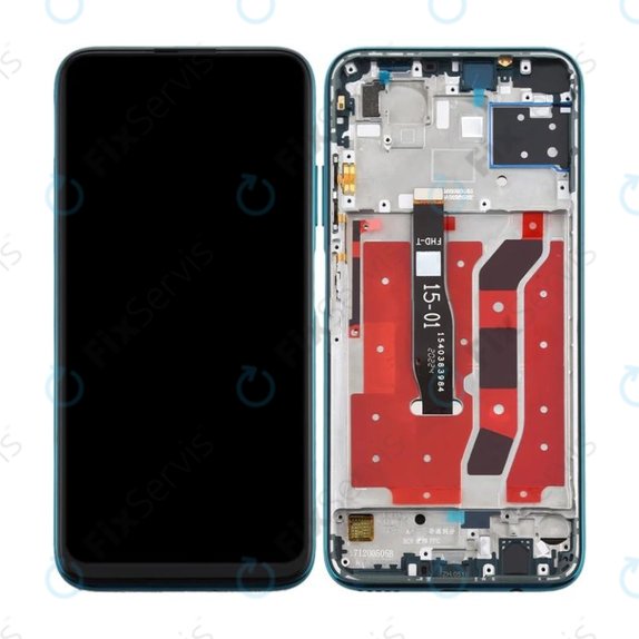 Huawei P40 Lite - LCD Displej + Dotykové Sklo + Rám (Crush Green) TFT