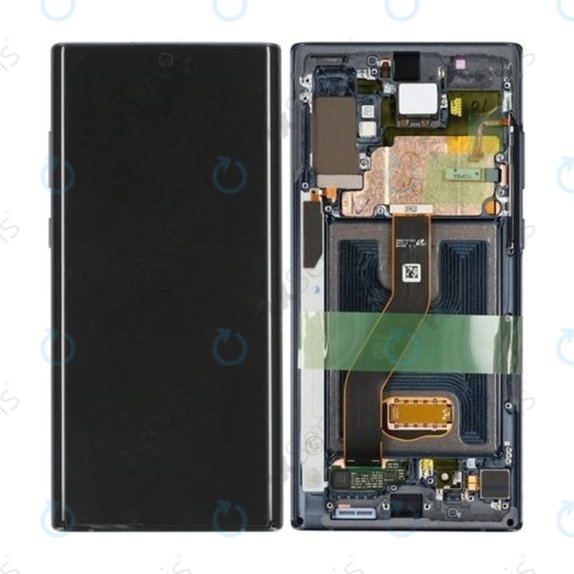Samsung Galaxy Note 10 Plus N975F - LCD Displej + Dotykové Sklo + Rám (Black) OLED