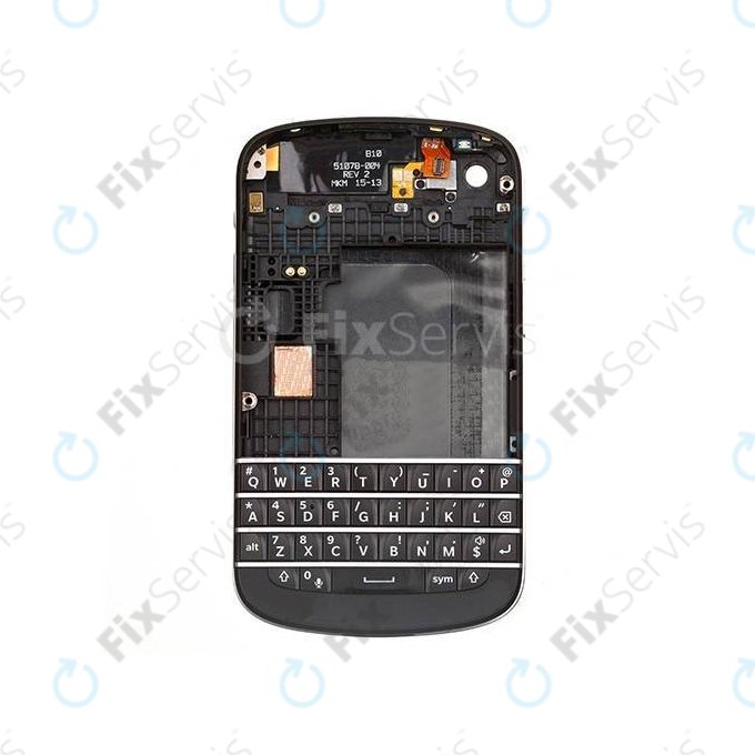 Blackberry Q10 - LCD Displej + Dotykové Sklo + Rám (White) TFT