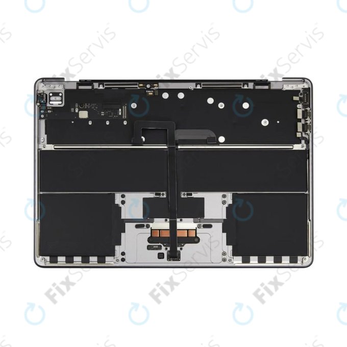 Horný rám klávesnice pre MacBook Air 13", A3113 (2024), s klávesnicou US a batériou, Space Gray, 661-40227, Genuine Apple
