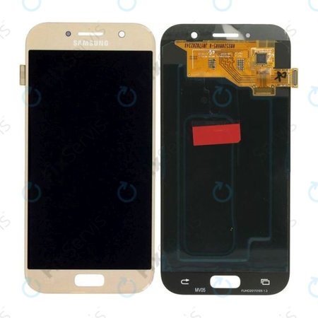 Samsung Galaxy A5 A520F (2017) - LCD Displej + Dotykové Sklo (Gold Sand) - GH97-19733B, GH97-20135B Genuine Service Pack