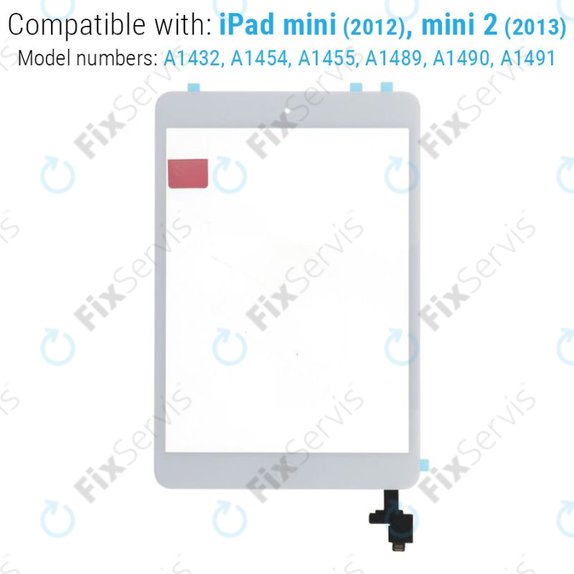 Dotykové sklo pre iPad Mini, Mini 2, White