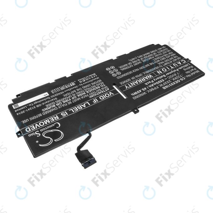 Batéria pre Dell XPS 13 9300, 9380, 9310, 6500mAh, Li-Pol, 7.6V, 2XXFW, HQ