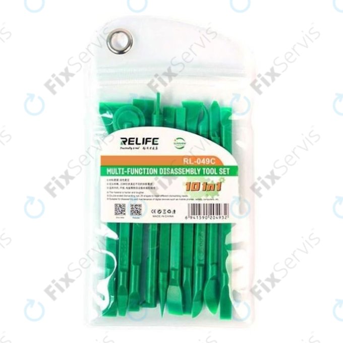 Relife RL-049C - Obojstranný Set Náradia na Demontáź 10v1 (Zelený)