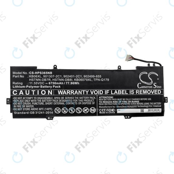 Batéria pre HP Spectre X360 15, 6750mAh, Li-Pol, 11.55V, KB06XL, HQ