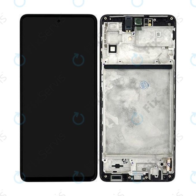 Samsung Galaxy M53 5G M536B - LCD Displej + Dotykové Sklo + Rám (Black) TFT