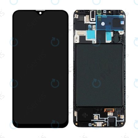 Samsung Galaxy A20 A205F - LCD Displej + Dotykové Sklo + Rám TFT